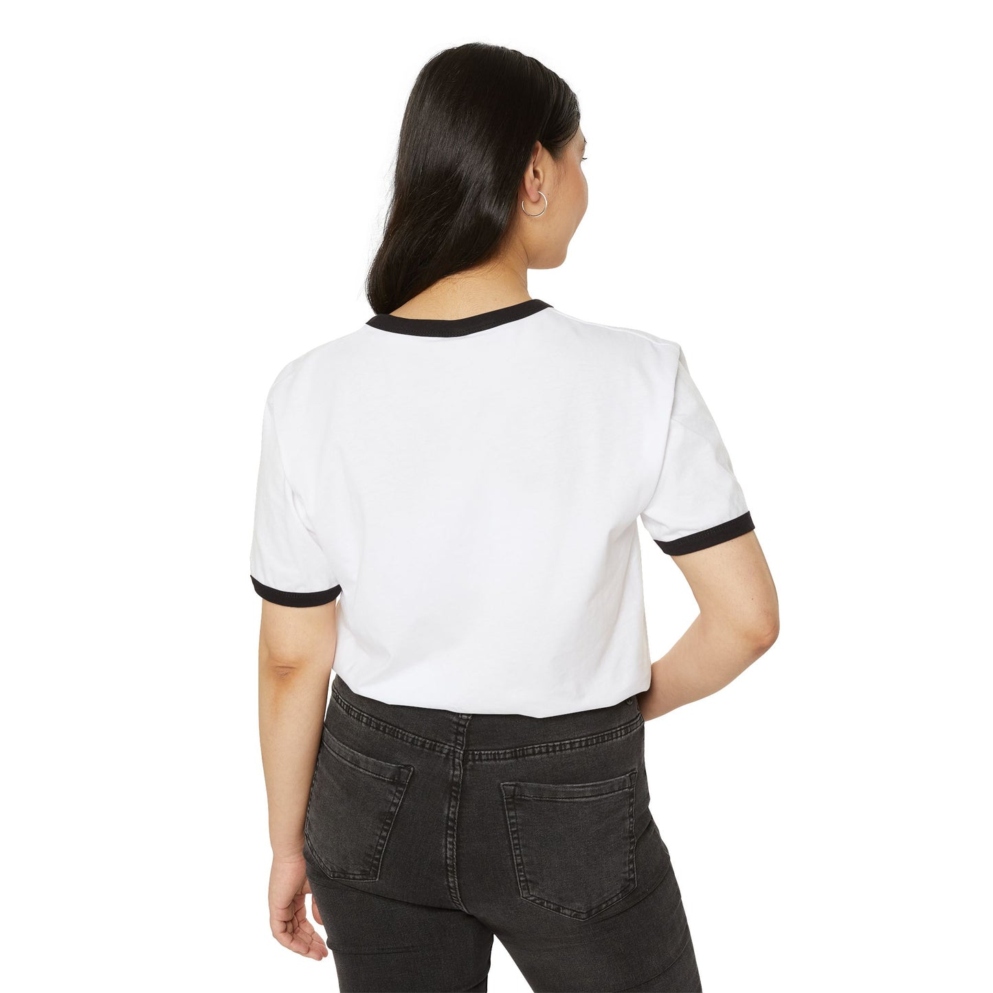 Retro Palm Sunset Ringer T‑Shirt