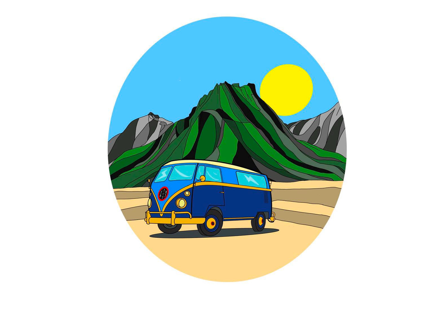 Beach Bum Van Sticker