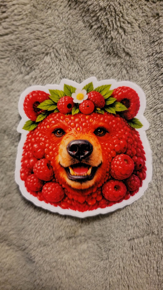 raspBEARy vinyl sticker