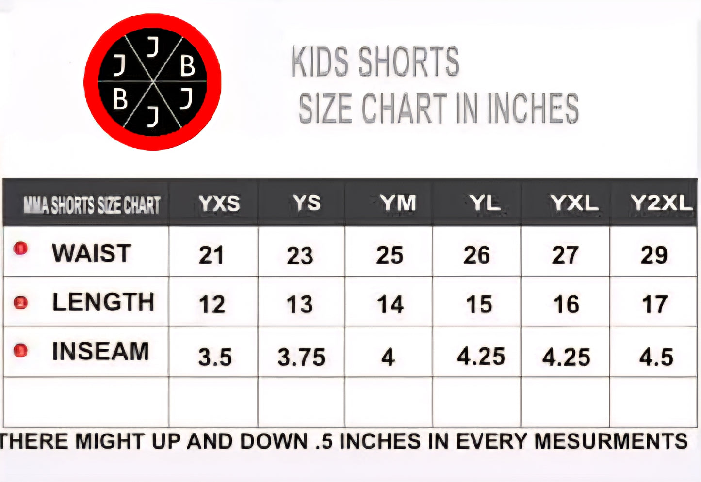 Size Charts