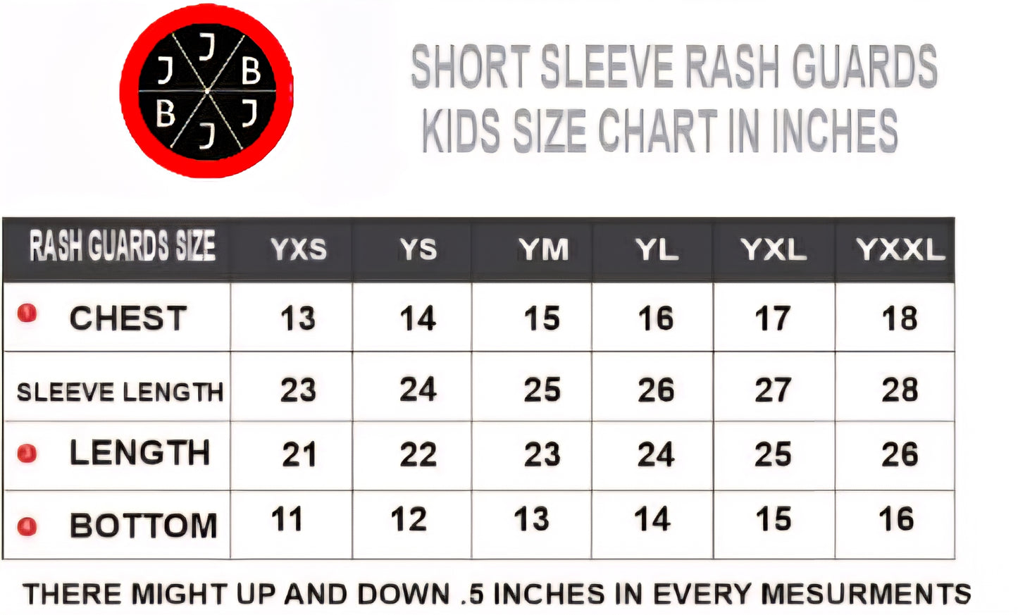 Size Charts